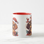 Weihnachts-Dachshund-Hunde Tasse (Zentrum)