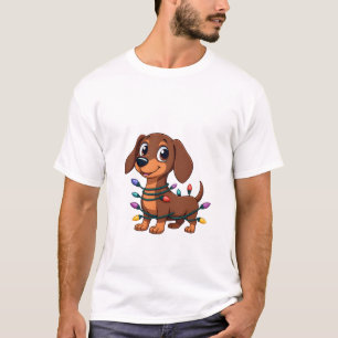 Weihnachts-Dachshund-Lichter (1) T-Shirt