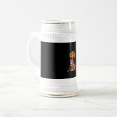 Weihnachts-Dachshund-Lichter (2) Bierglas (Vorderseite Links)