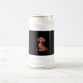 Weihnachts-Dachshund-Lichter (2) Bierglas (Mittel)