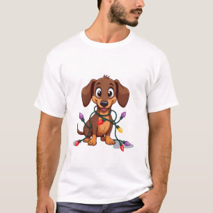 Weihnachts-Dachshund-Lichter (2) T-Shirt