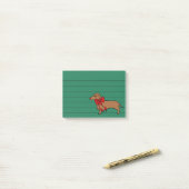 Weihnachts-Dachshund-Post-it-Notes-Geschenk Post-it Klebezettel (Auf Schreibtisch)