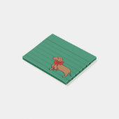 Weihnachts-Dachshund-Post-it-Notes-Geschenk Post-it Klebezettel (angewinkelt)