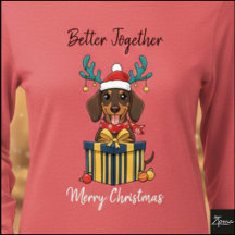Weihnachts-Dachshund-Rentier-Schal-Geschenk-Grafik