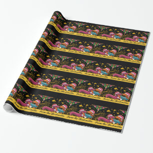 Weihnachts-Dachsunds-Wrapping Paper - SRF Geschenkpapier
