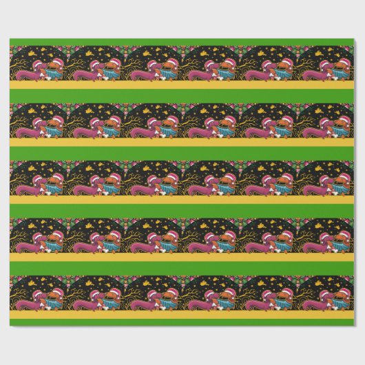 Weihnachts-Dachsunds-Wrapping Paper - SRF Geschenkpapier (Flach)
