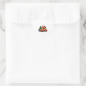 Weihnachts-Dackel 2 Herz-Aufkleber (Tasche)