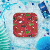 Weihnachts-Dackel Alle Coats Papier Teller (Party)