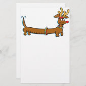 Weihnachts-Dackel Briefpapier (Vorne/Hinten)