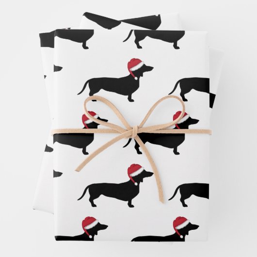 Weihnachts-Dackel durch den Schnee Geschenkpapier Set (Beispiel)