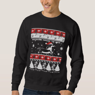 Weihnachts-Dackel durch den Schnee Sweatshirt
