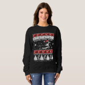 Weihnachts-Dackel durch den Schnee Sweatshirt (Vorne ganz)