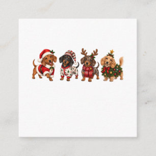 Weihnachts-Dackel-Feiertagsfreunde Begleitkarte