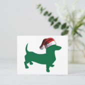 Weihnachts-Dackel Feiertagspostkarte (Stehend Vorderseite)