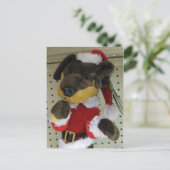 Weihnachts-Dackel Feiertagspostkarte (Stehend Vorderseite)