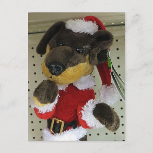 Weihnachts-Dackel Feiertagspostkarte (Vorderseite)