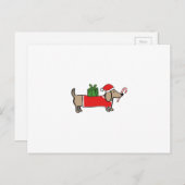 Weihnachts-Dackel Feiertagspostkarte (Vorne/Hinten)