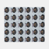 Weihnachts-Dackel Fleecedecke (Vorderseite (Horizontal))