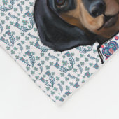 Weihnachts-Dackel Fleecedecke (Ecke)