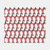 Weihnachts-Dackel Fleecedecke (Vorderseite (Horizontal))