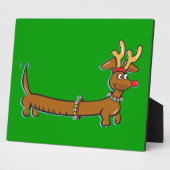 Weihnachts-Dackel Fotoplatte (Seite)