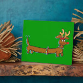 Weihnachts-Dackel Fotoplatte (Seite)