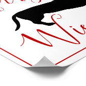 Weihnachts-Dackel Funny Merry Wienermas Poster (Ecke)