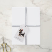 Weihnachts-Dackel Geschenkanhänger (Mit Garn)