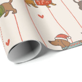 Weihnachts-Dackel Geschenkpapier (Rolleneckpunkt)