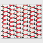 Weihnachts-Dackel Geschenkpapier (Flach)