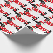 Weihnachts-Dackel Geschenkpapier (Ecke)
