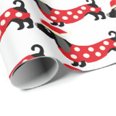 Weihnachts-Dackel Geschenkpapier (Rolleneckpunkt)