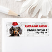 Weihnachts-Dackel - glatter Coat Hund Lover Adress (Insitu)