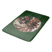 Weihnachts-Dackel Hogs Elf Badematte (Schrägansicht)