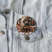 Weihnachts-Dackel Hogs Elf Button (Beispiel)