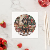 Weihnachts-Dackel Hogs Elf Serviette (Beispiel)