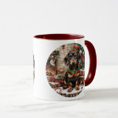 Weihnachts-Dackel Hogs Elf Tasse (VorderseiteRechts)