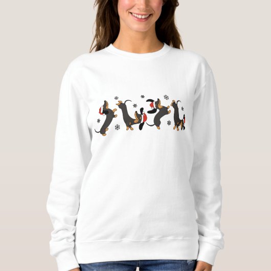 Weihnachts-Dackel, Hund-Lover-Geschenk Sweatshirt (Vorderseite)