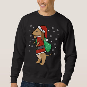 Weihnachts-Dackel Hund Niedliche Dackel Hunde Weih Sweatshirt