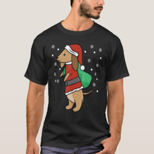 Weihnachts-Dackel Hund Niedliche Dackel Hunde Weih T-Shirt