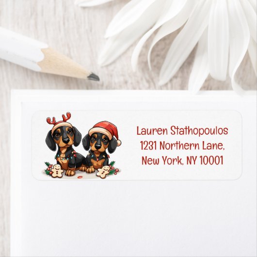 Weihnachts-Dackel Hunde (Insitu)