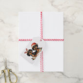 Weihnachts-Dackel Hunde Geschenkanhänger (Mit Garn)