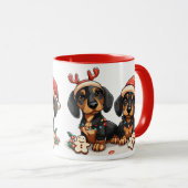 Weihnachts-Dackel Hunde Tasse (VorderseiteRechts)