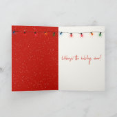 Weihnachts-Dackel in Schneeflocken Feiertagskarte (Innenseite)