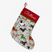 Weihnachts-Dackel Individuelle Name Kleiner Weihnachtsstrumpf (Vorderansicht (hängend))