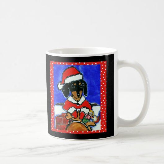 Weihnachts-Dackel Kaffeetasse (Rechts)