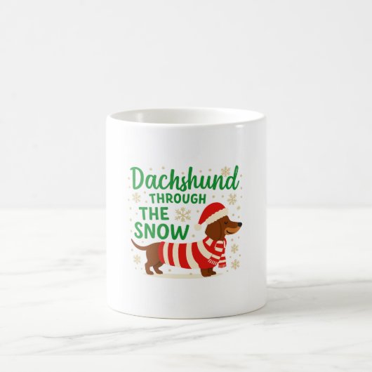 Weihnachts-Dackel-Kaffeetasse Kaffeetasse (Mittel)