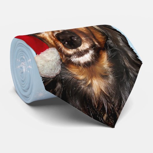 Weihnachts-Dackel Krawatte (Gerollt)