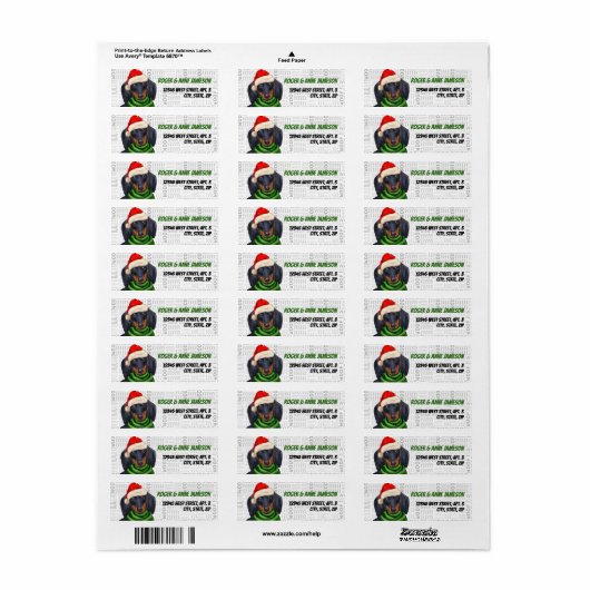 Weihnachts-Dackel Lover-Adresse (Vorne)