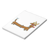 Weihnachts-Dackel Notizblock (Rotiert)